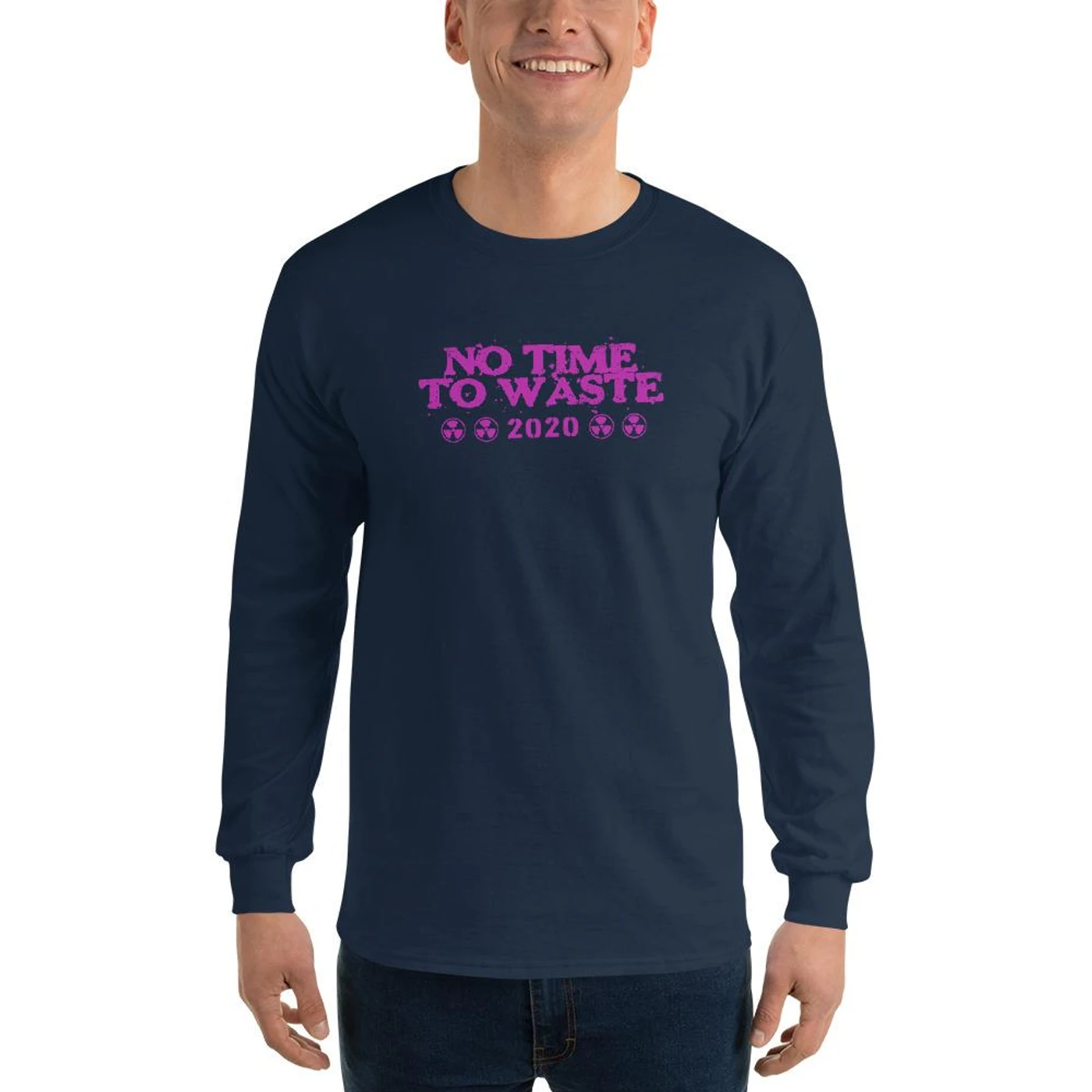 No Time To Waste N.T.T.W Front & Back Toxic Men’s Long Sleeve Shirt