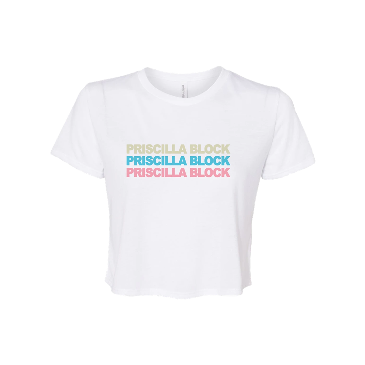 Priscilla Block Chromatic Crop T-Shirt