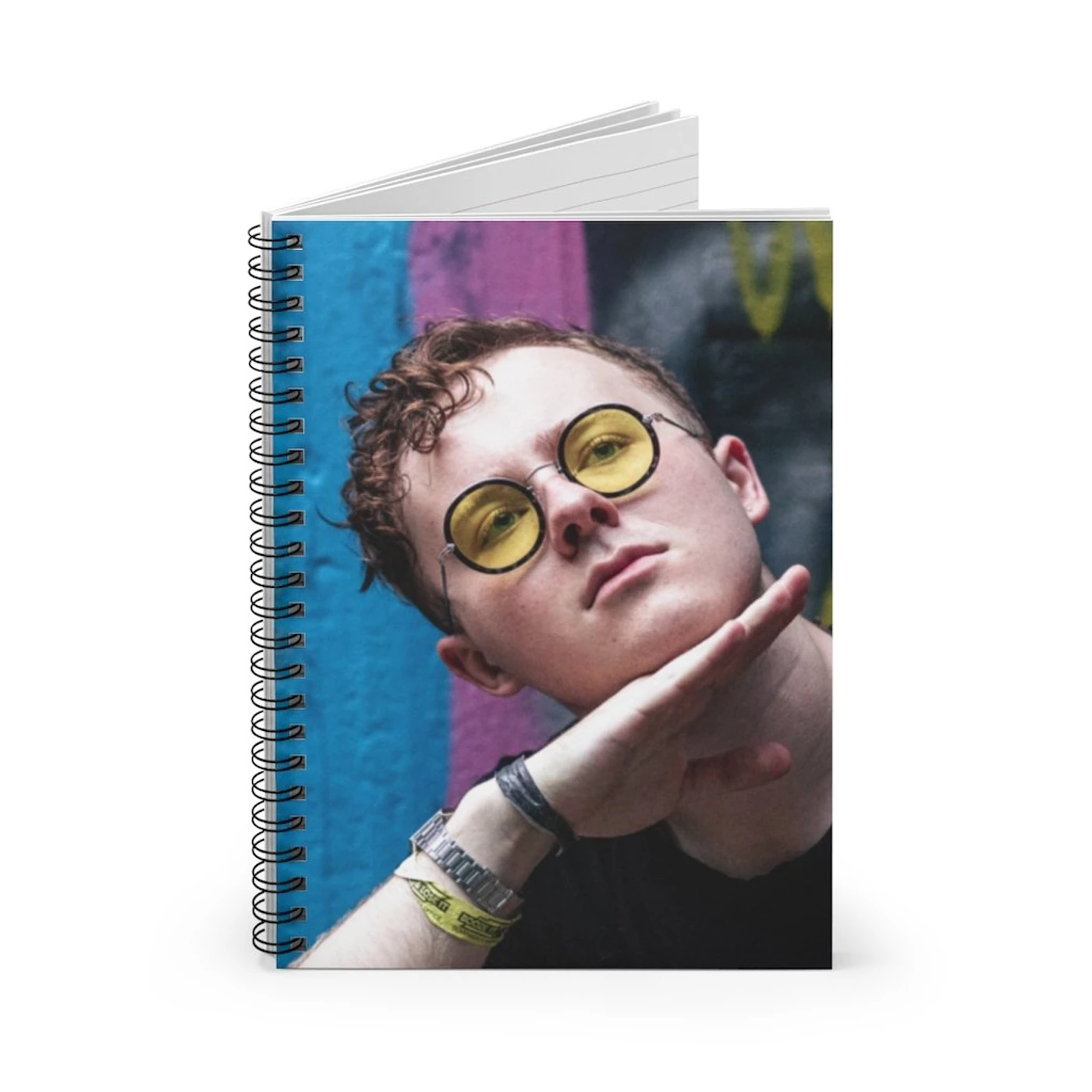 Eddie Island Spiral Journal - Ruled Line Purple Portrait