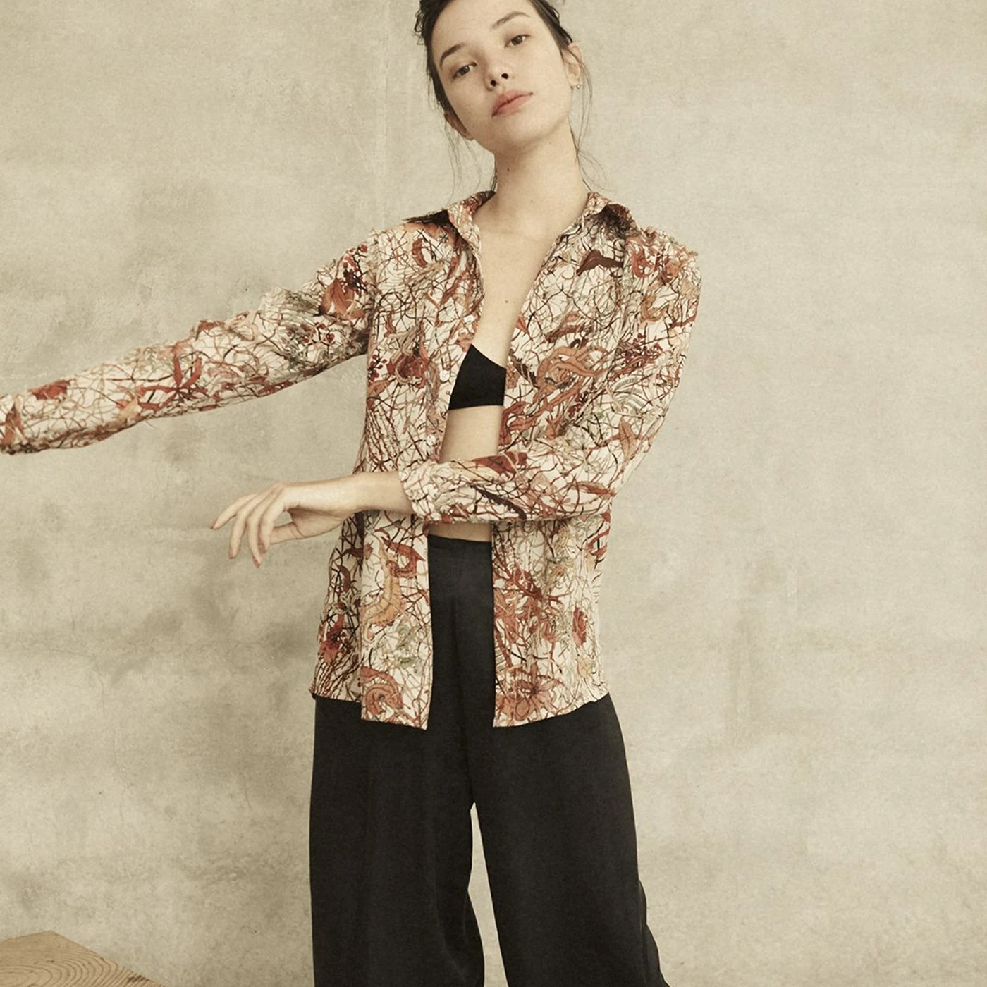annie hamilton SILK PANT  //  BLACK SATIN