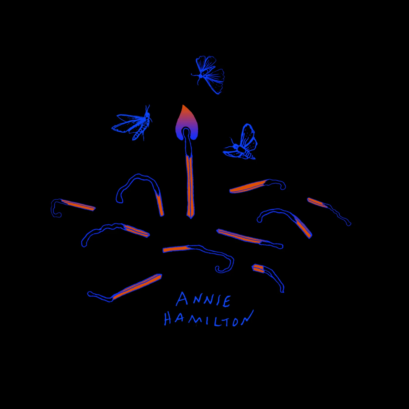 annie hamilton MOTHS TO THE FLAME TSHIRT (XS)