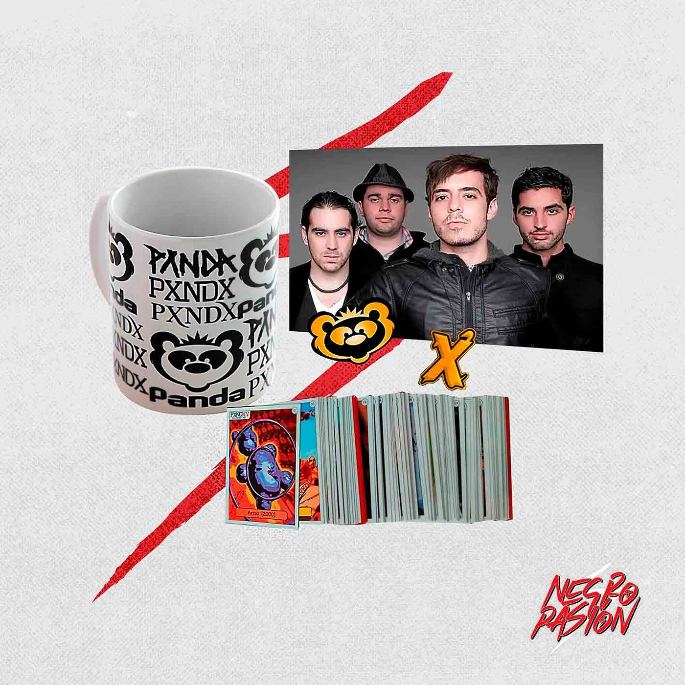 Combo - PXNDX - Taza + Poster + Pins + Colección Completa Tarjetas XV Aniversario