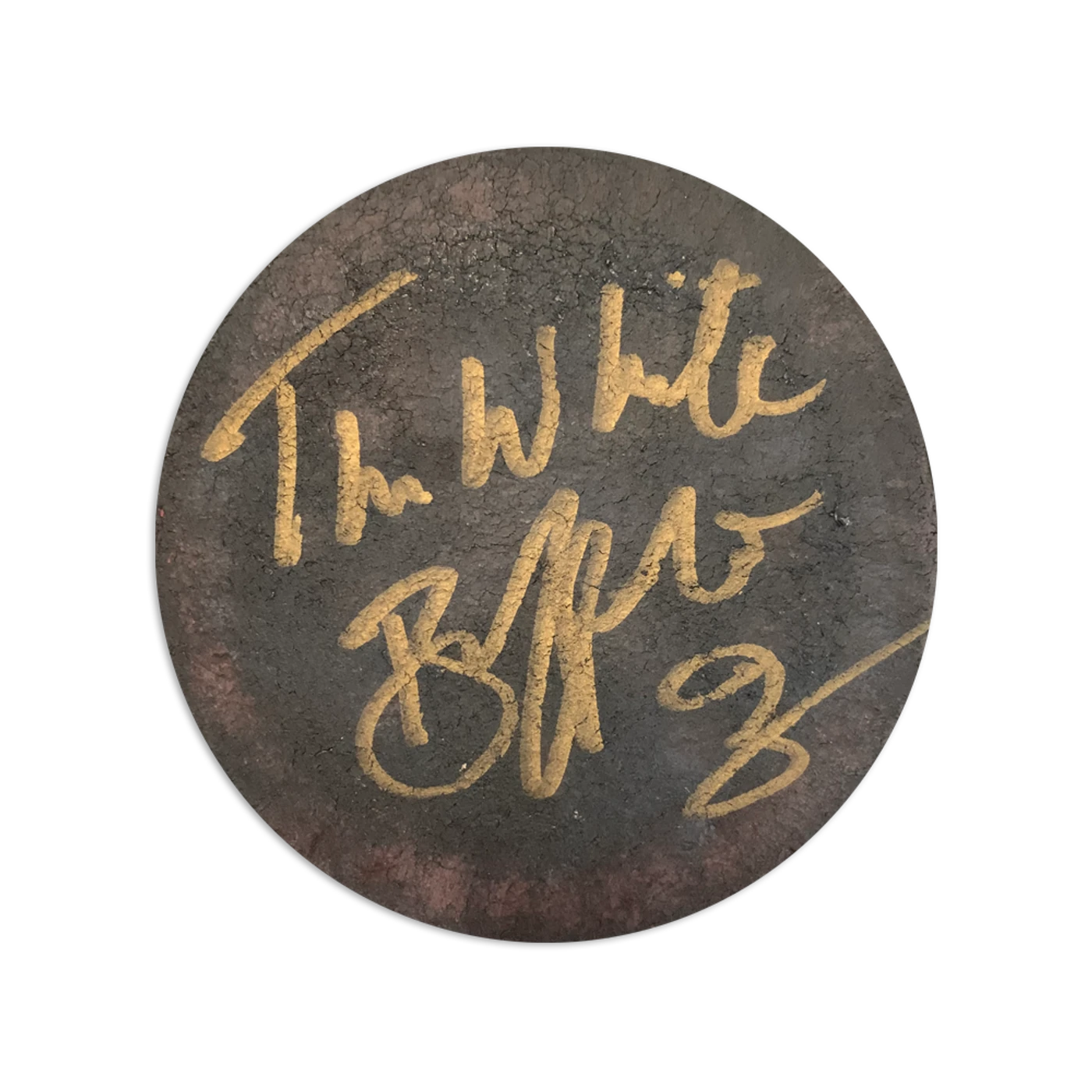The White Buffalo Original Signed Handmade Leather Coaster