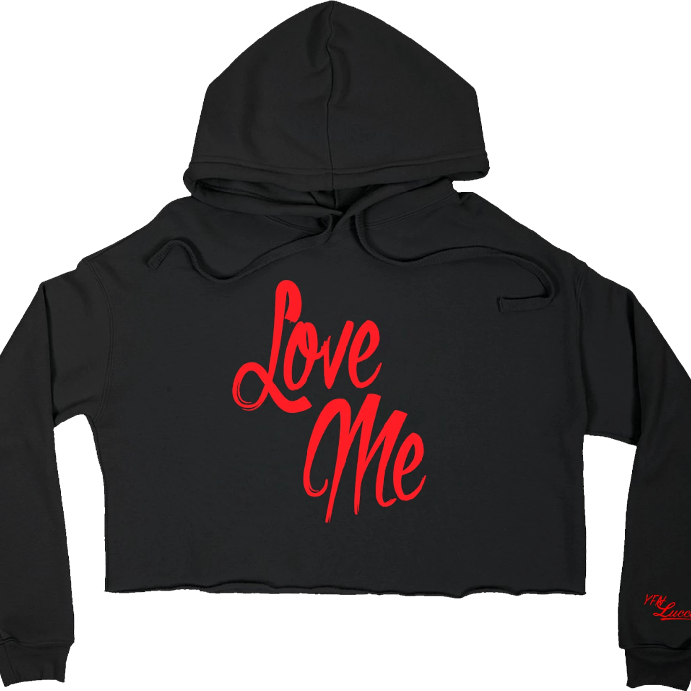 YFN Lucci Love Me/Hate Me Crop Hoodie