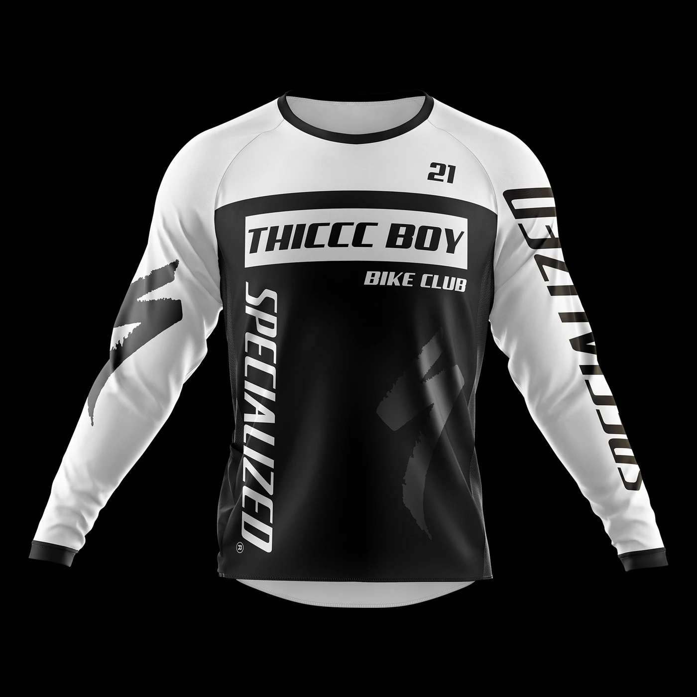 Brendan Schaub Thiccc Boy x Specialized Long Sleeve White Jersey