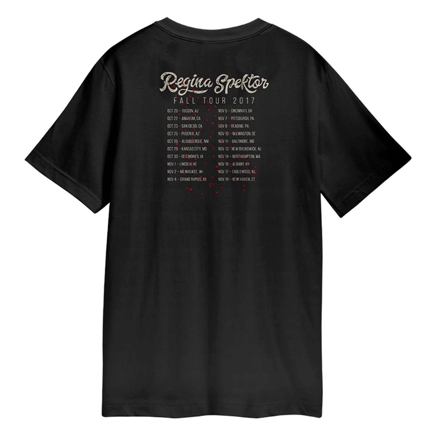 Regina Spektor Piano Petals Fall Tour 2017 T-Shirt