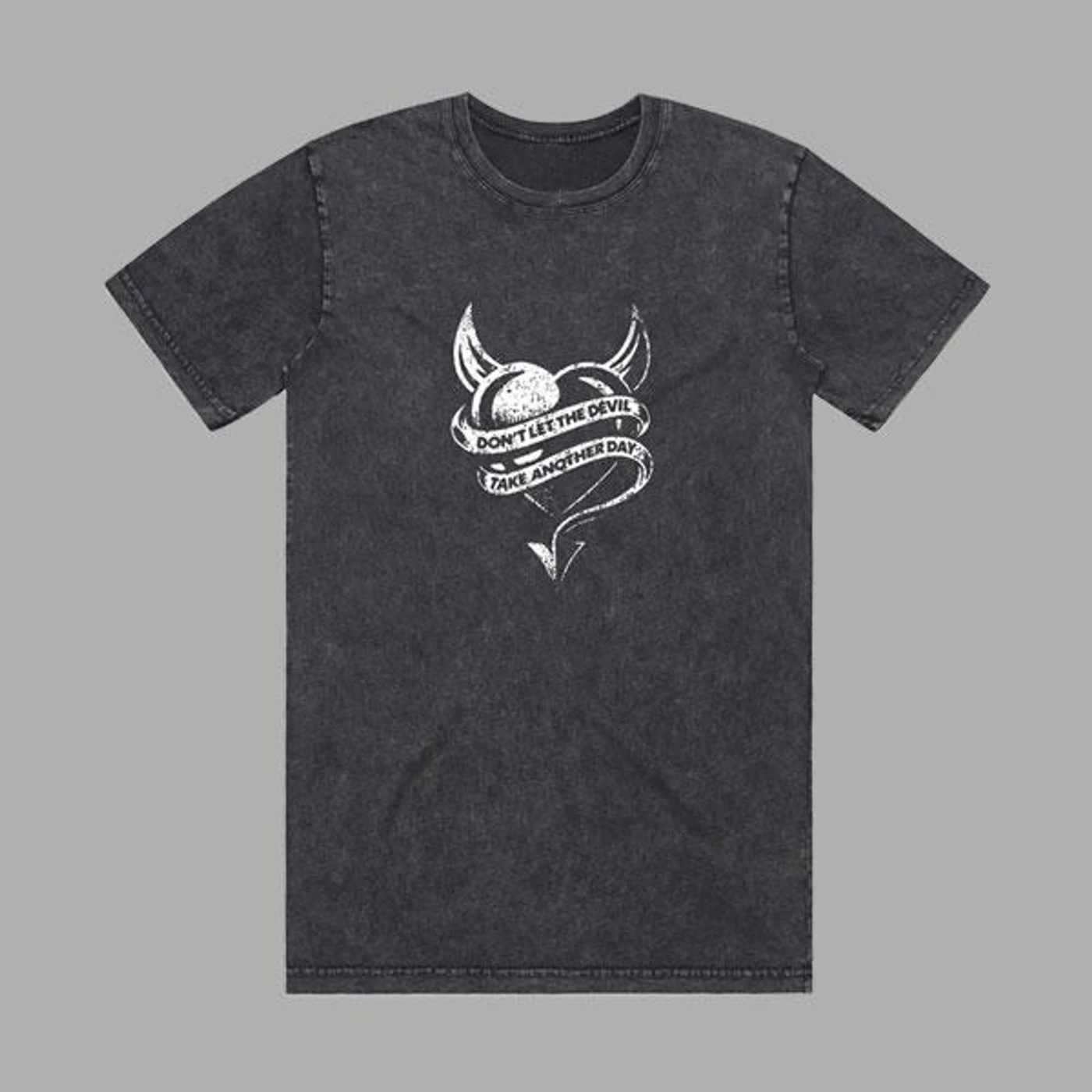 Stereophonics DEVIL HEART STONE WASHED BLACK T-SHIRT