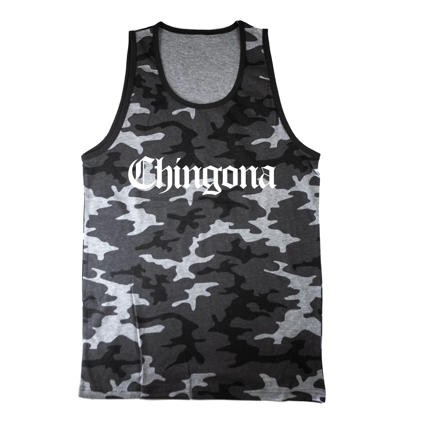 George Lopez Chingona "Grey Camo" Tank Top