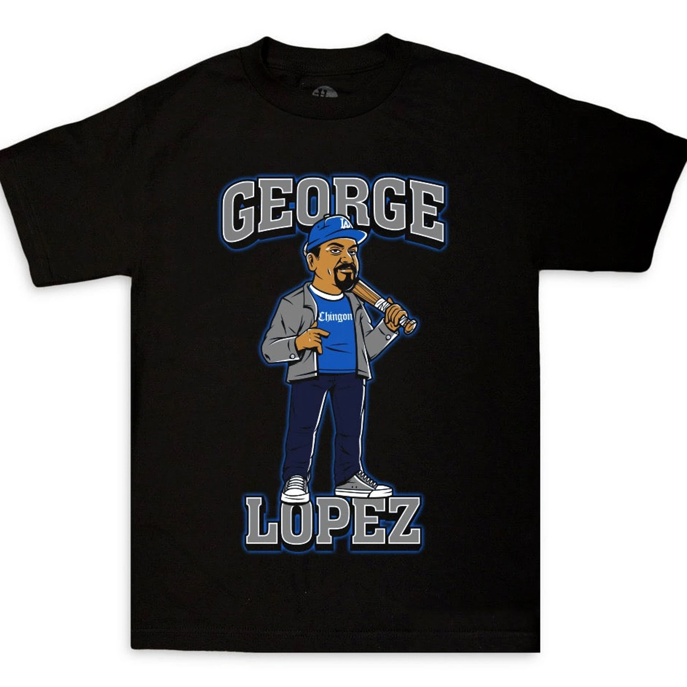 George Lopez George "Cartoon" Black Tee