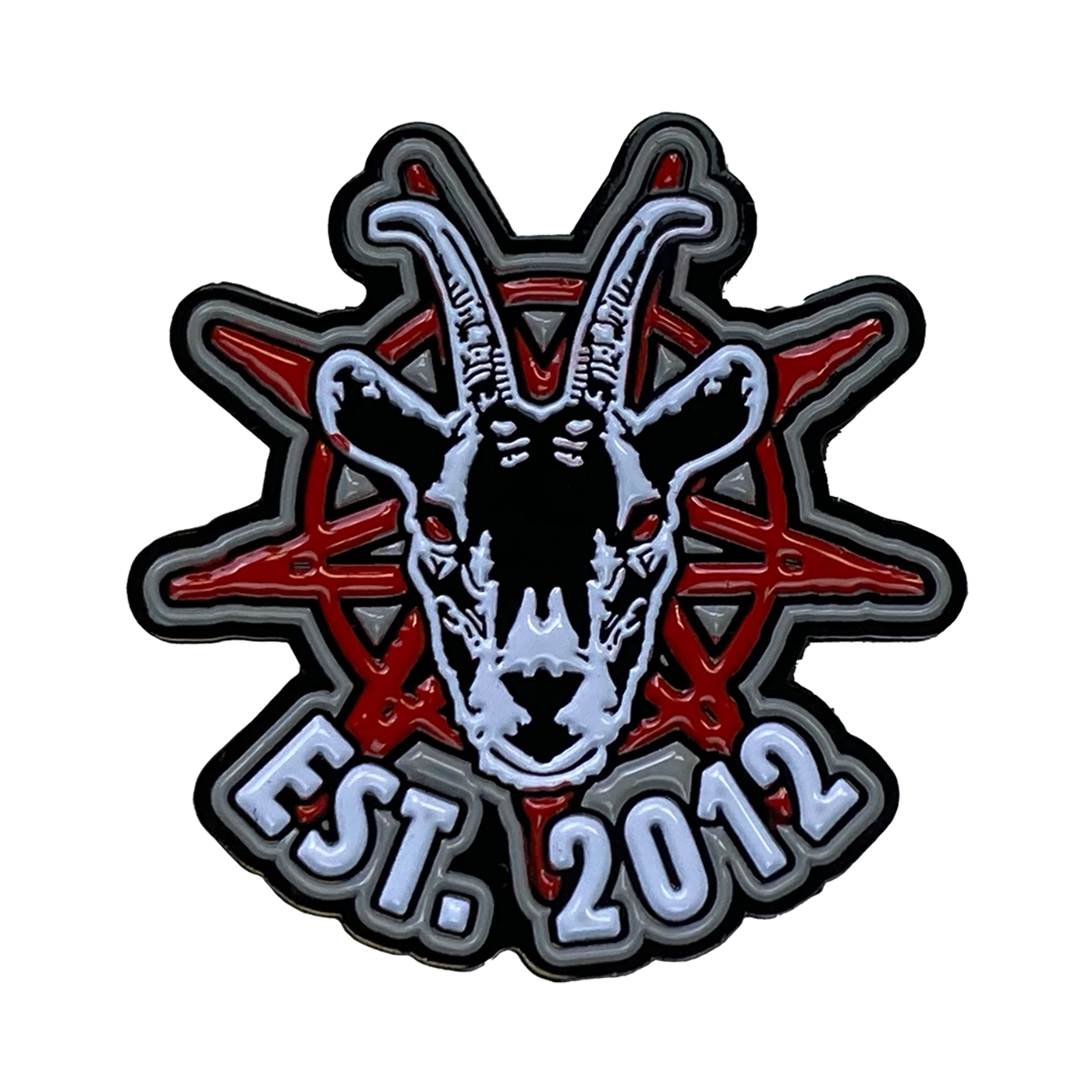Knotfest Goat Head EST. 2012 Engraved Metal Pin