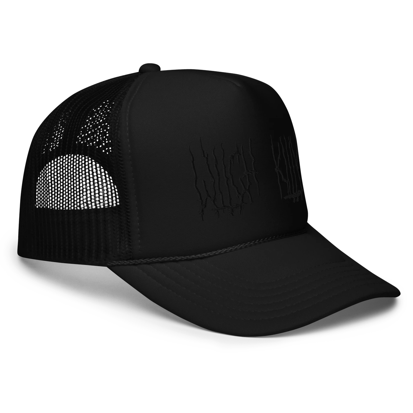 Lil Bruh Gwop WITCH KITTY EMBROIDERED CAP - BLACK