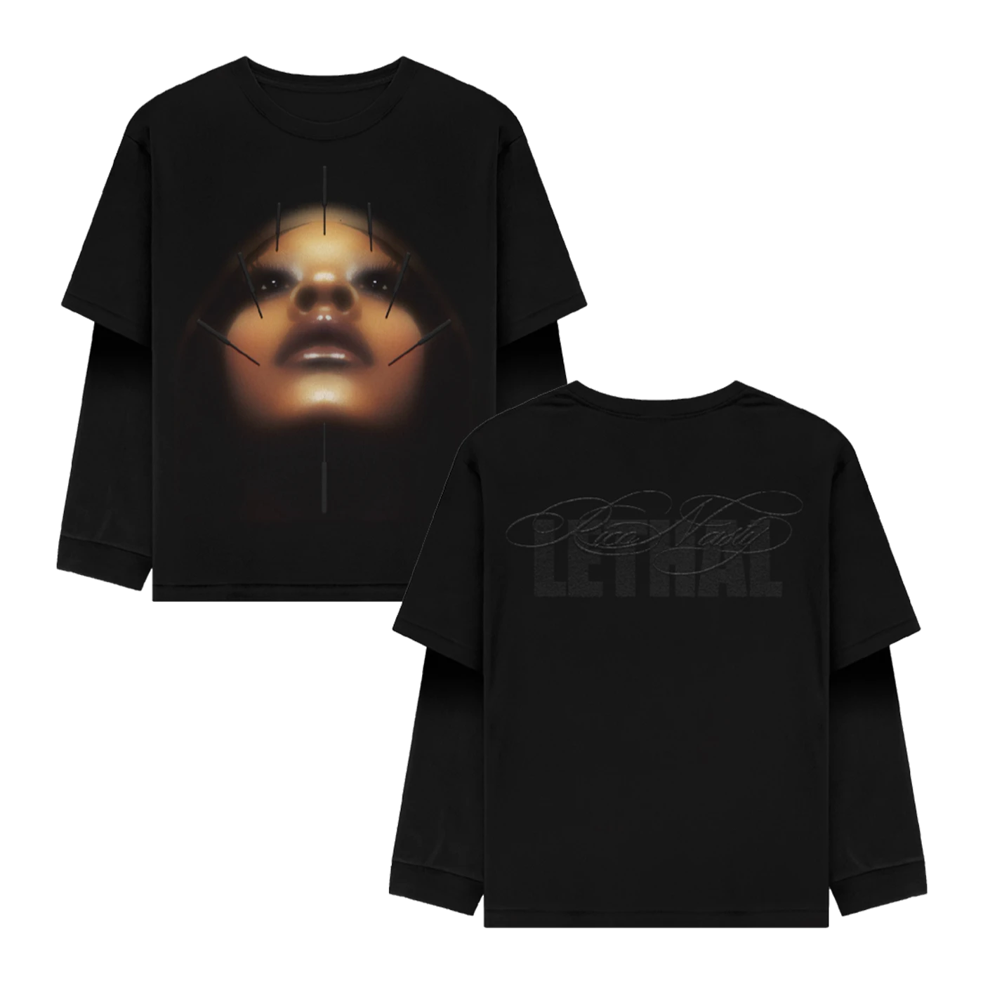 Rico Nasty Lethal 2 in 1 Long Sleeve (BLACK OR GRAY)