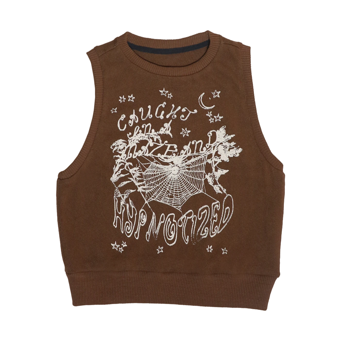 Melanie Martinez Brown Hypnotized Knit Sweater Vest