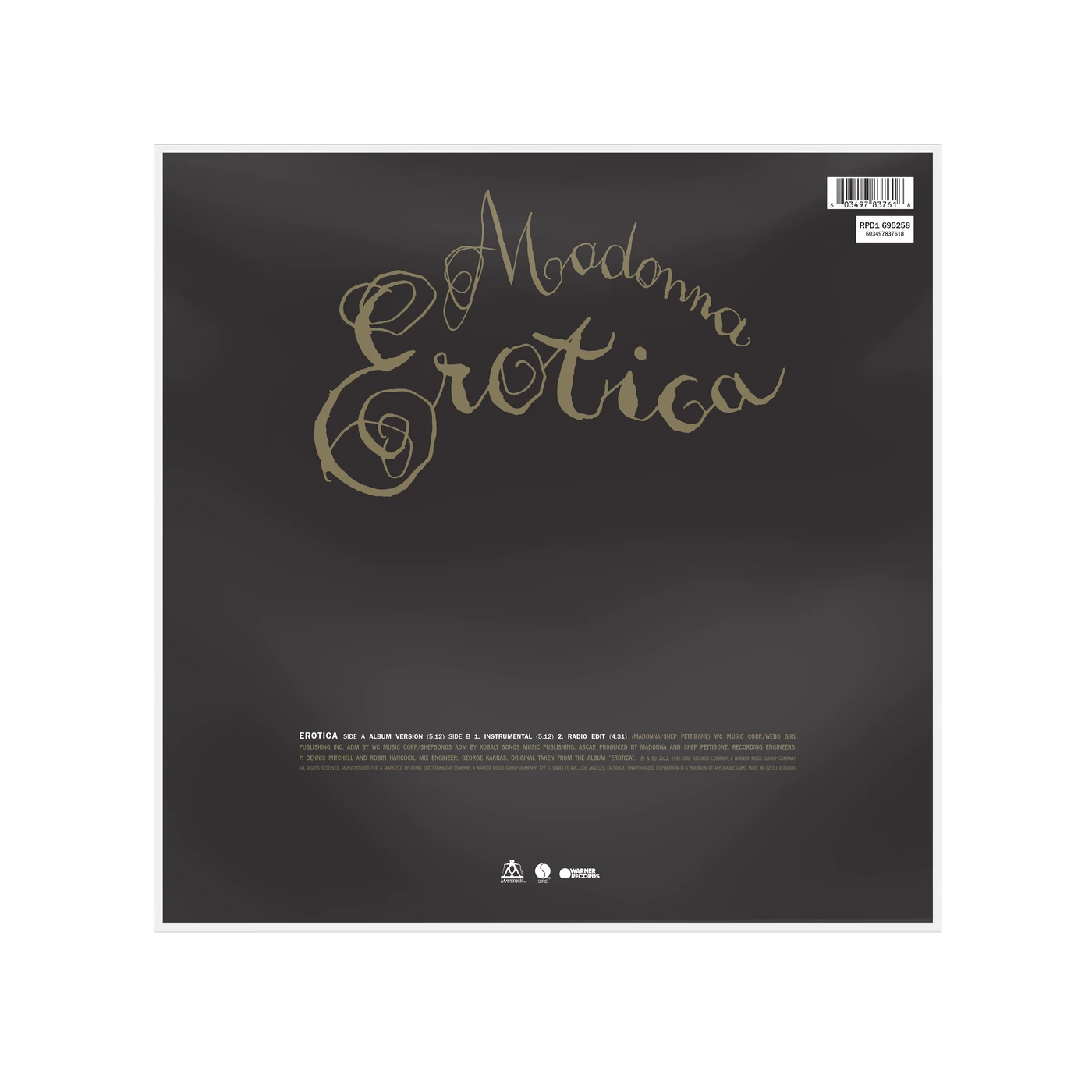 Madonna Erotica (30th Anniversary Picture Disc) (Vinyl)