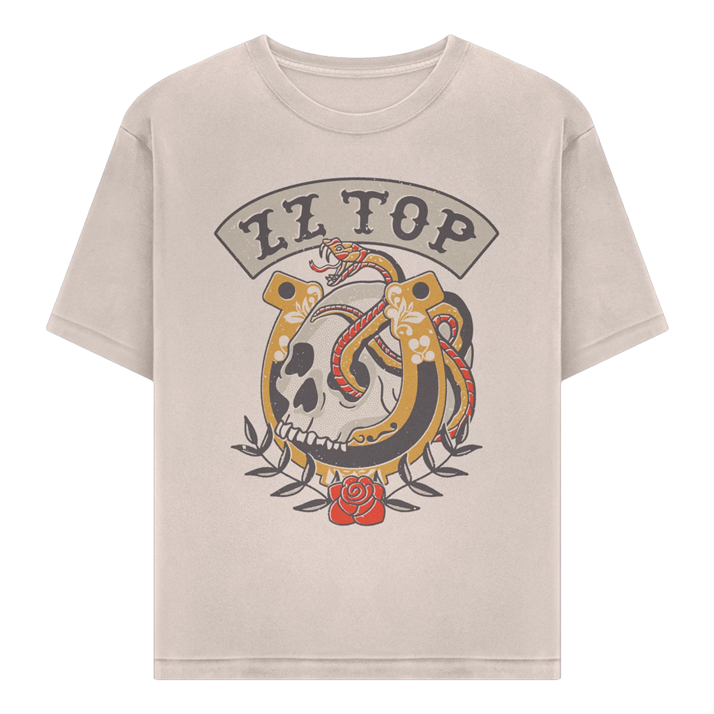 ZZ Top Skull T-Shirt Natural