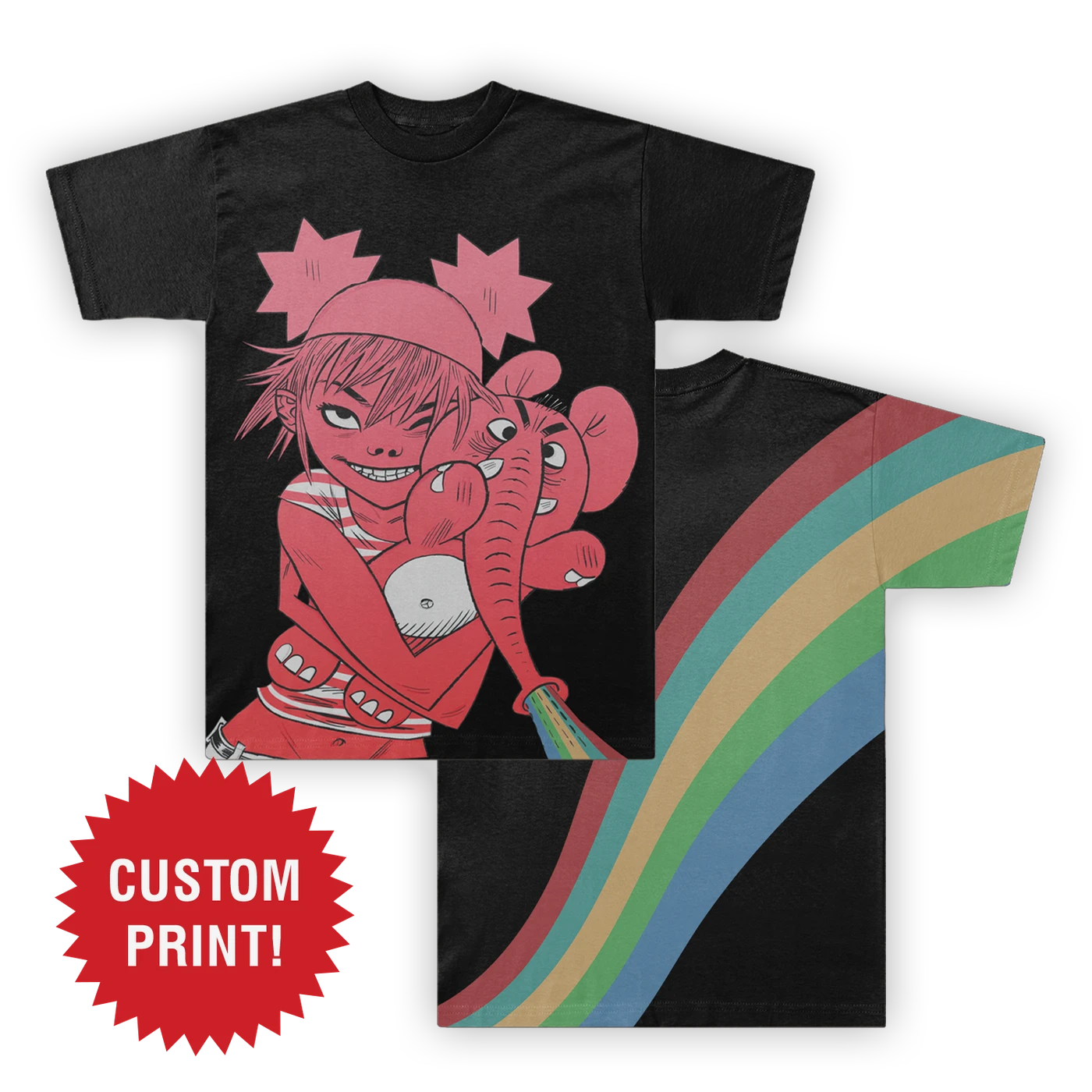 Gorillaz Rainbow Elephant T-Shirt