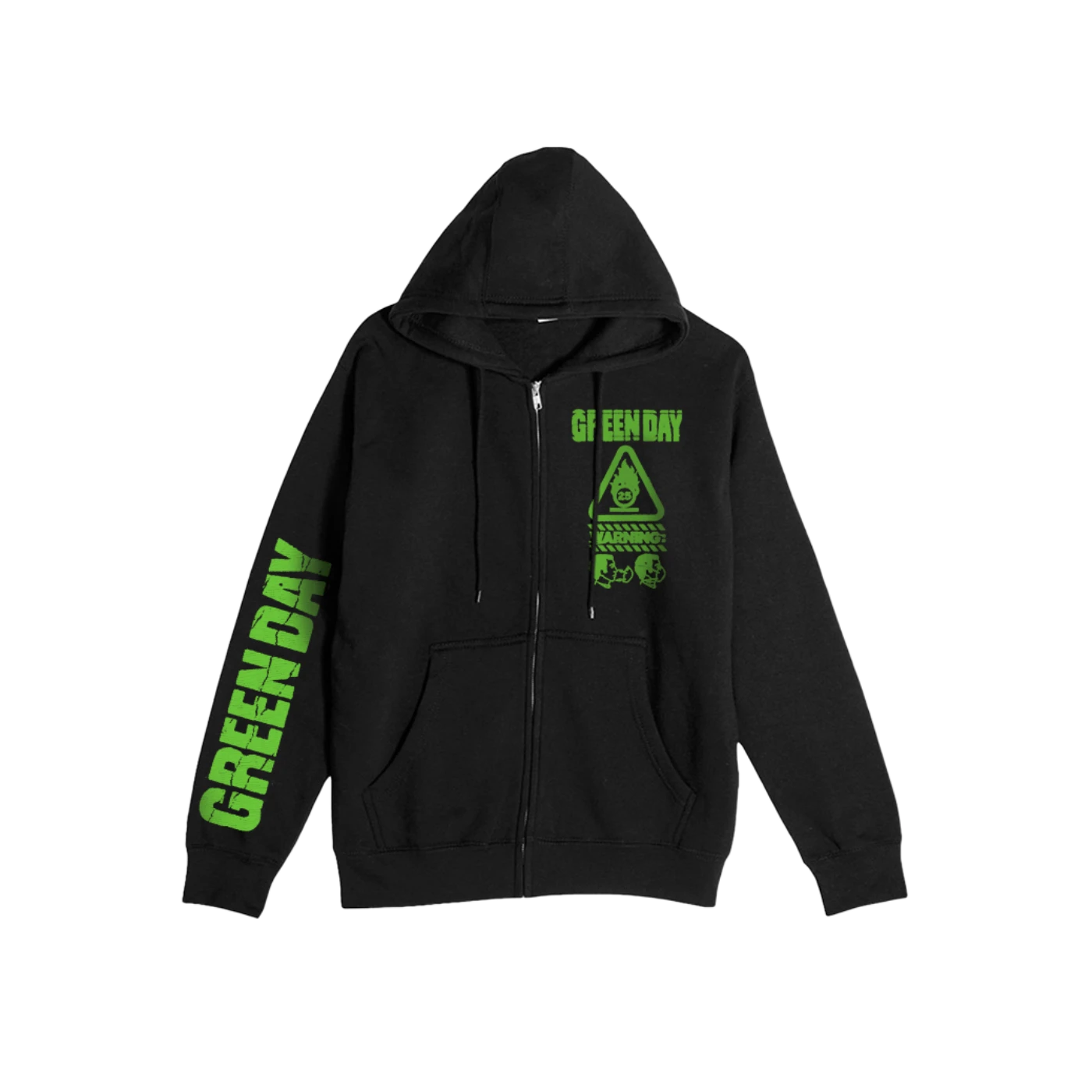 Green Day Warning Photo Zip Hoodie