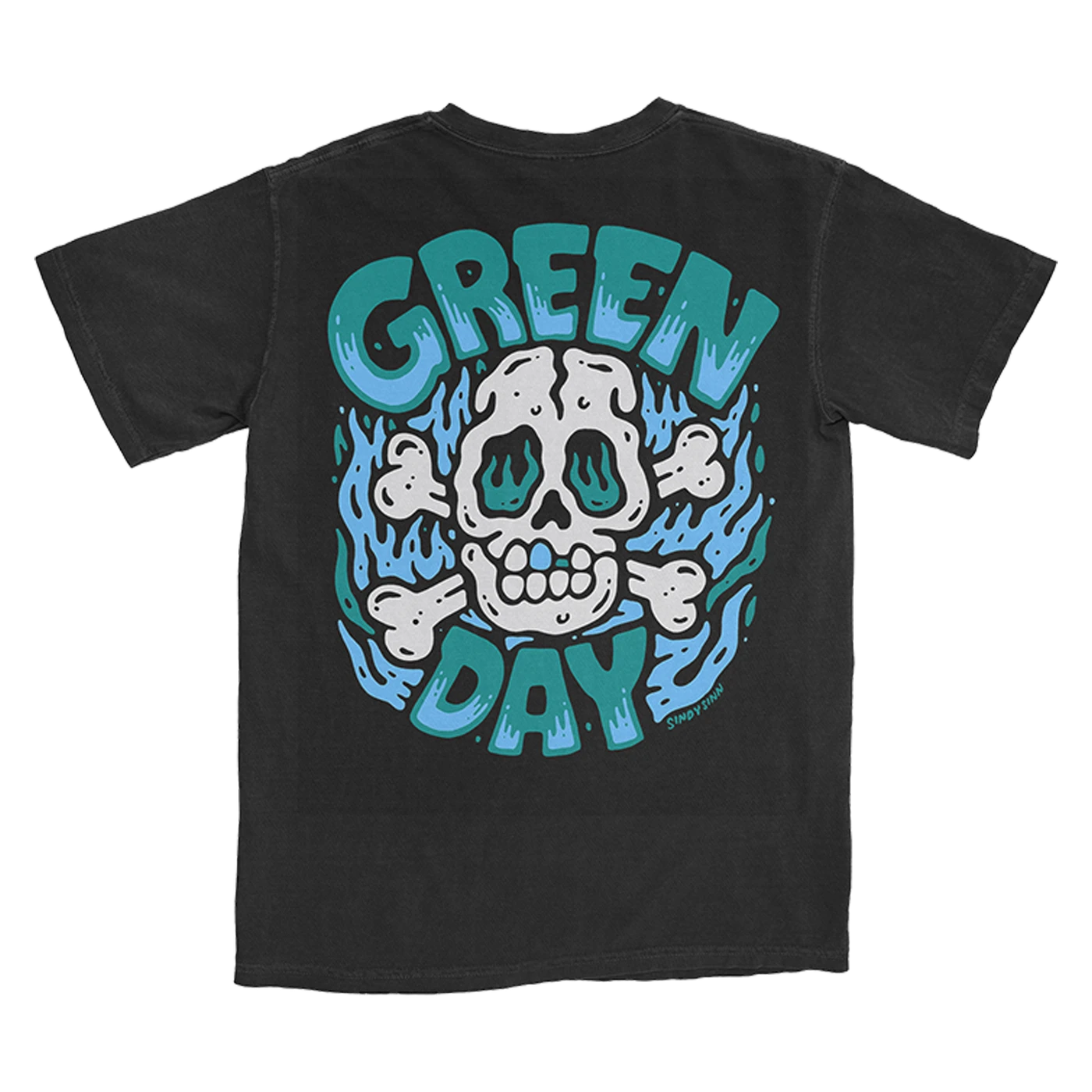 Green Day Blue Skull T-Shirt