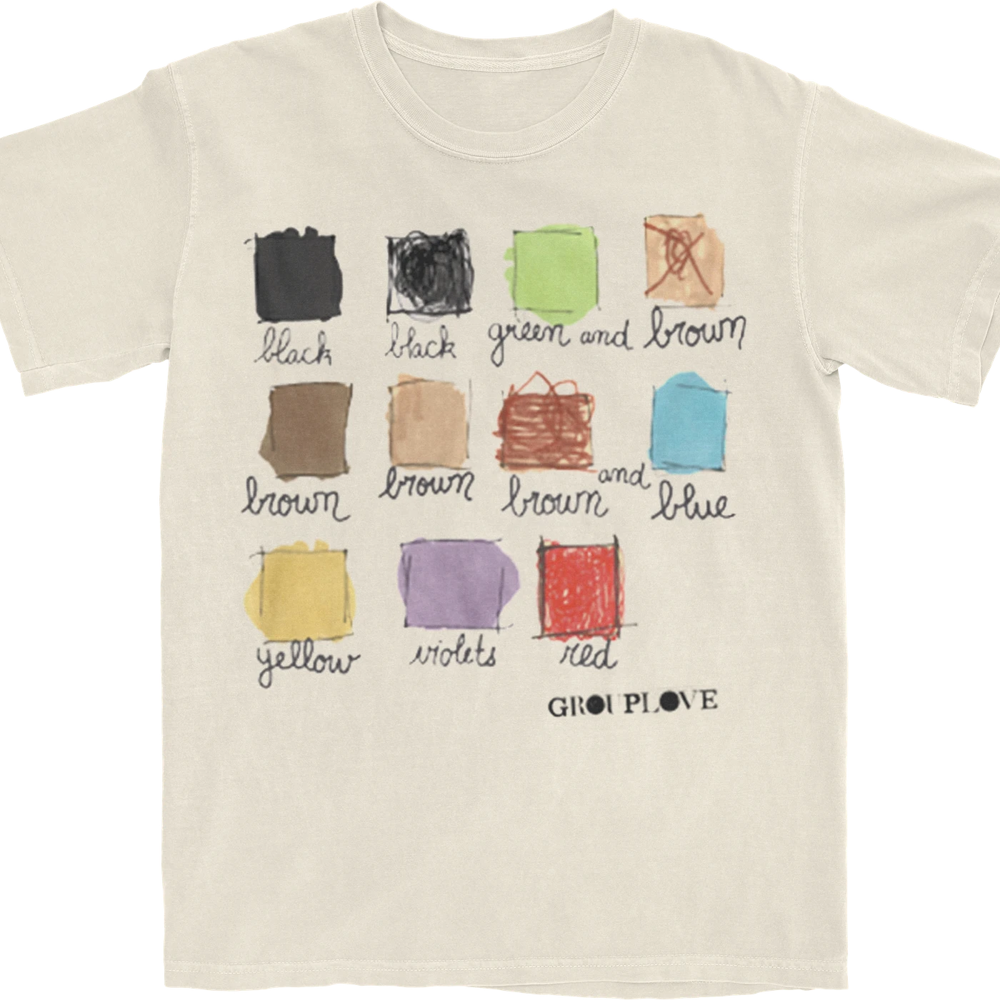 GROUPLOVE Colour swatches T-Shirt (Ecru)