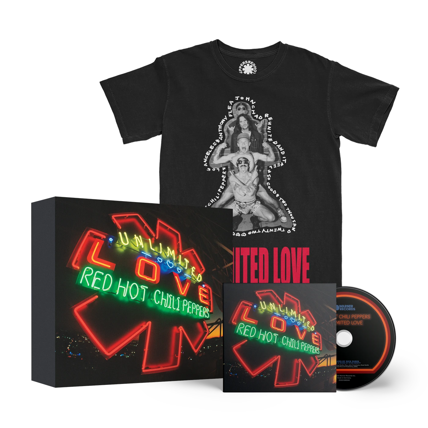 Red Hot Chili Peppers Unlimited Love CD + T-Shirt Box Set
