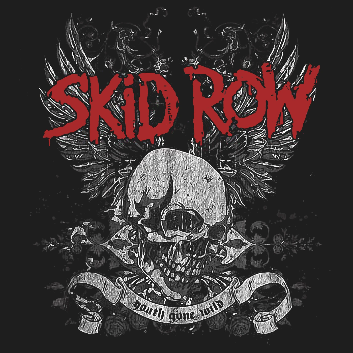 Skid Row T-Shirt | Skull & Wings Skid Row Shirt
