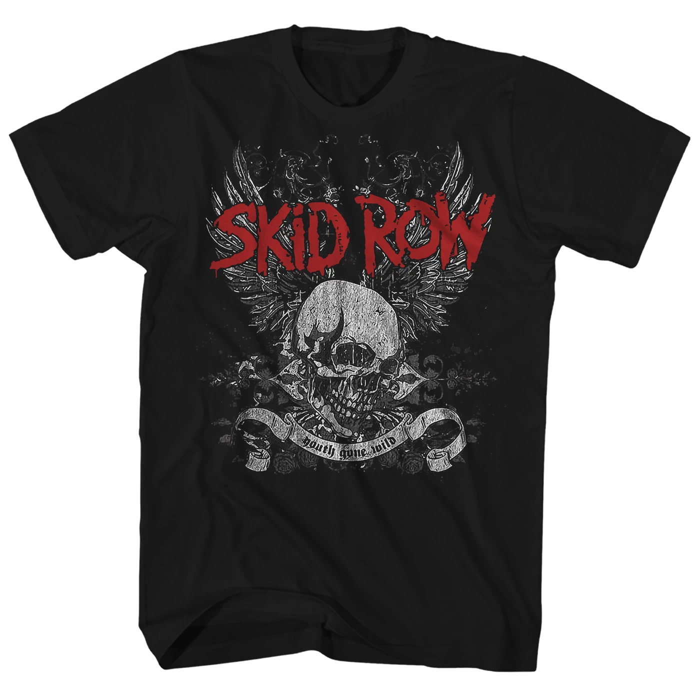 Skid Row T-Shirt | Skull & Wings Skid Row Shirt
