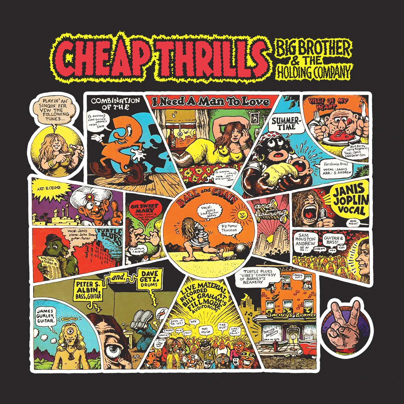 Big Brother & The Holding Company T-Shirt | Cheap Thrills Album Art Big Brother And The Holding Company Shirt