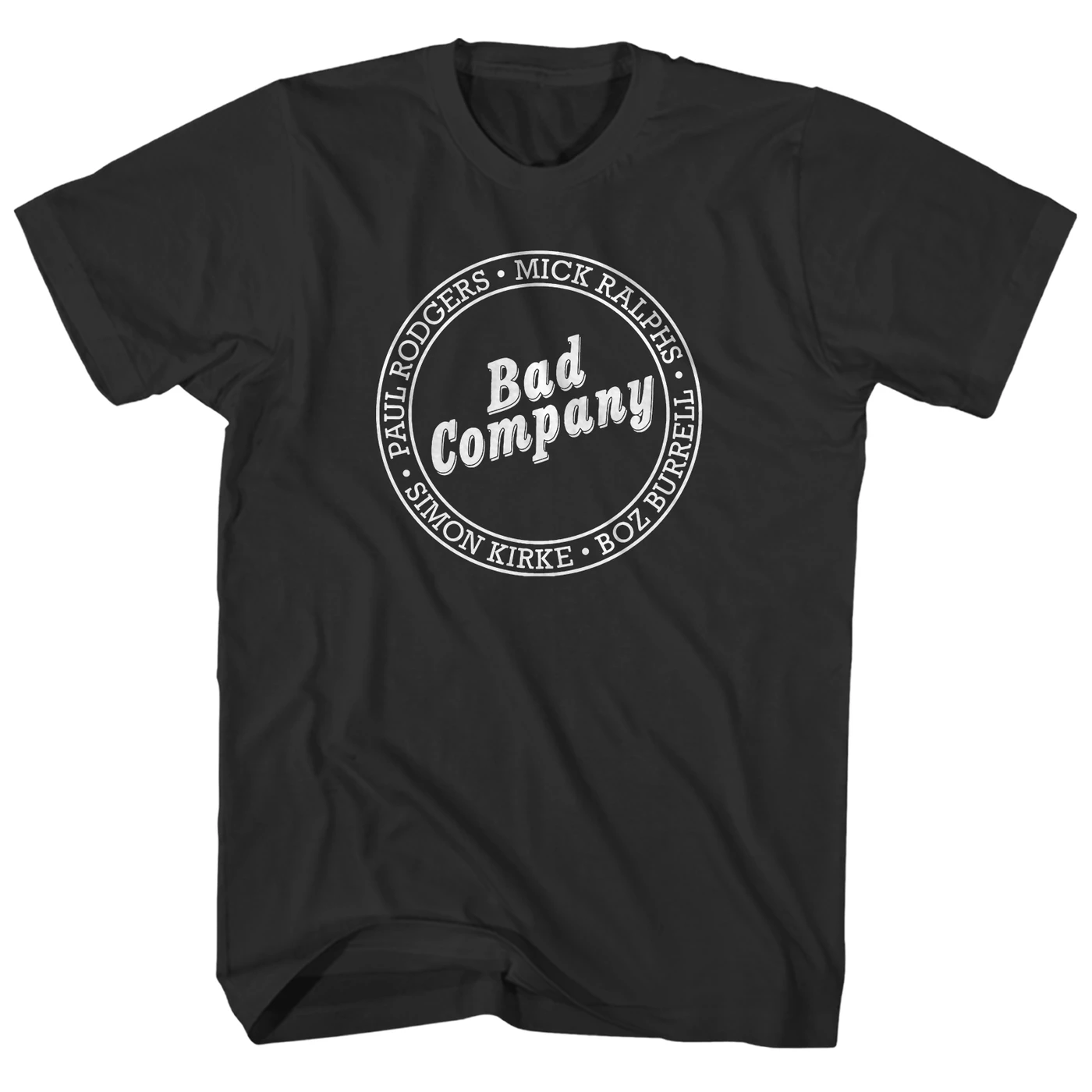 Bad Company T-Shirt | Band Member Lineup Circle Logo Bad Company Shirt
