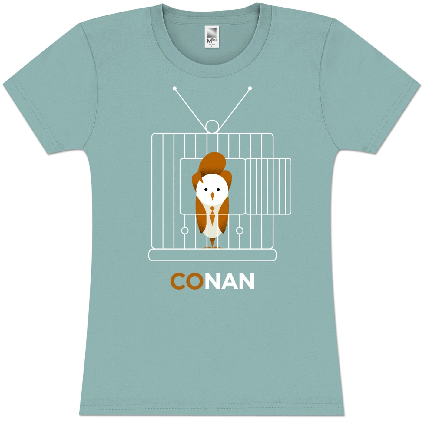 Team Coco Conan O'Brien Caged Conan Girlie T-Shirt