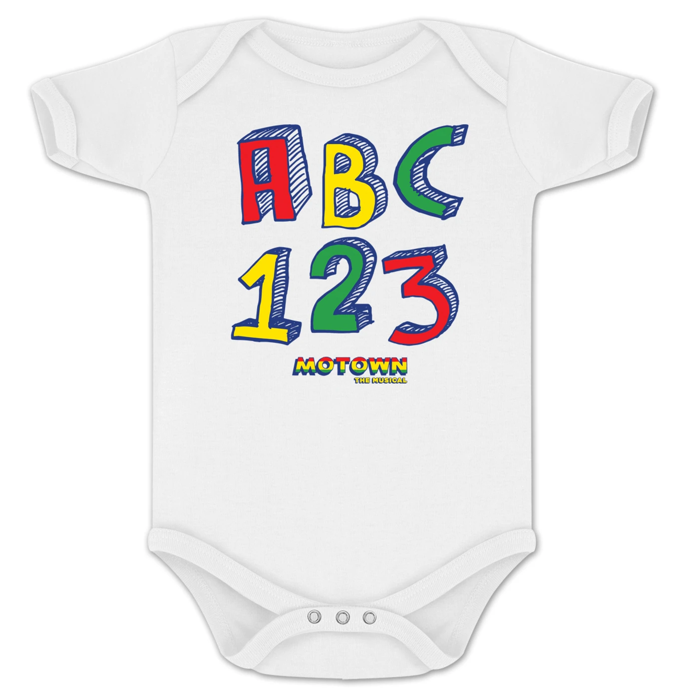 Motown The Musical Motown A-B-C/1-2-3 Onesie