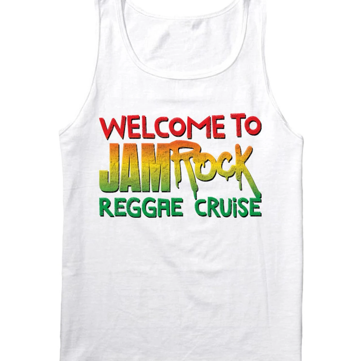 Welcome To Jamrock 2016 "Stacked Logo" White Tank Top