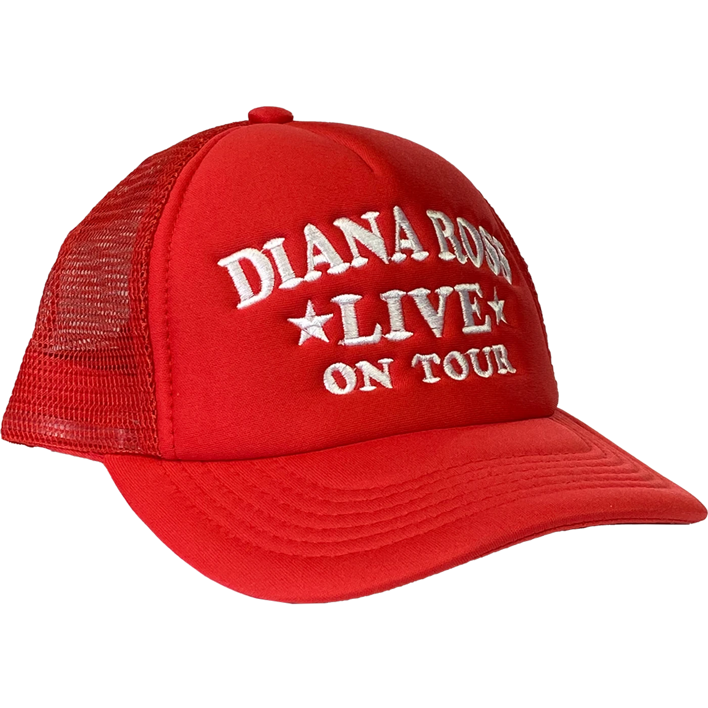 Diana Ross "Live On Tour" Trucker Hat in Red