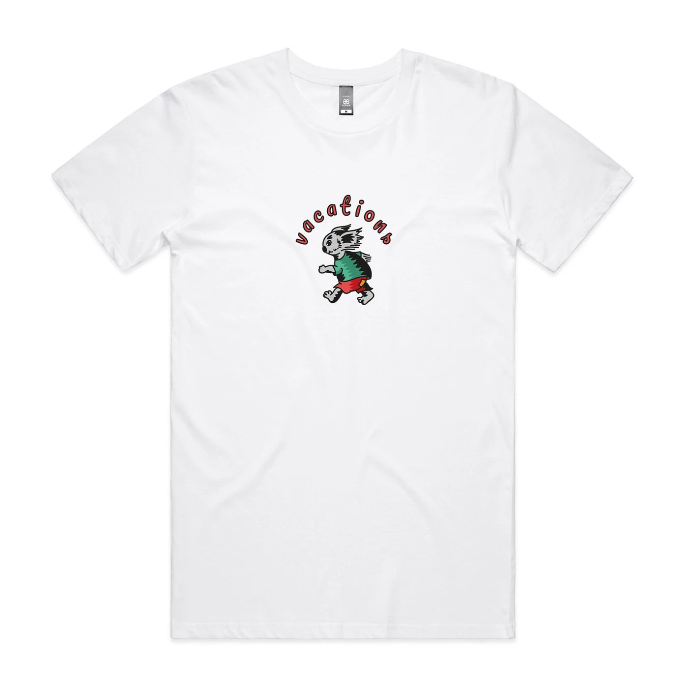 Vacations Koala Embroidered Tee (White)