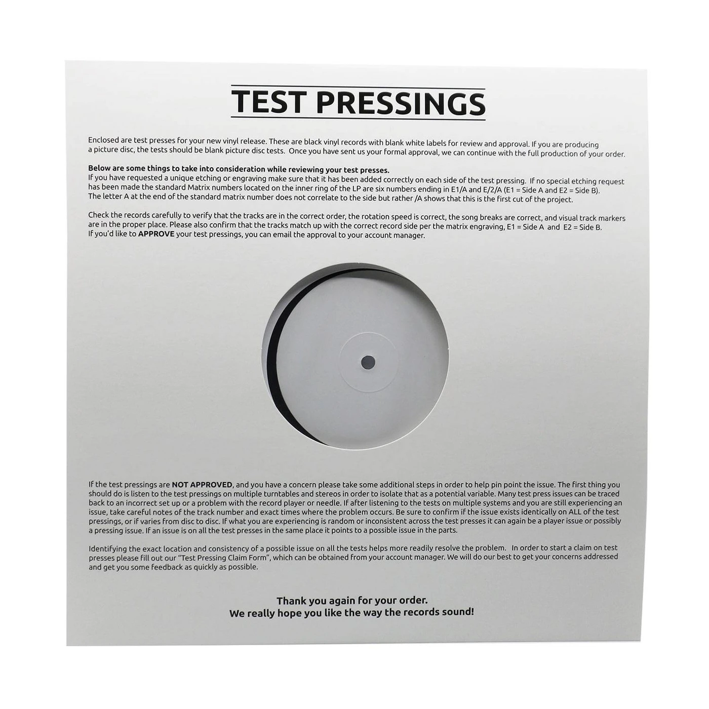 Teeth & Tongue Give Up On Your Health LP - Test Pressing (Vinyl)