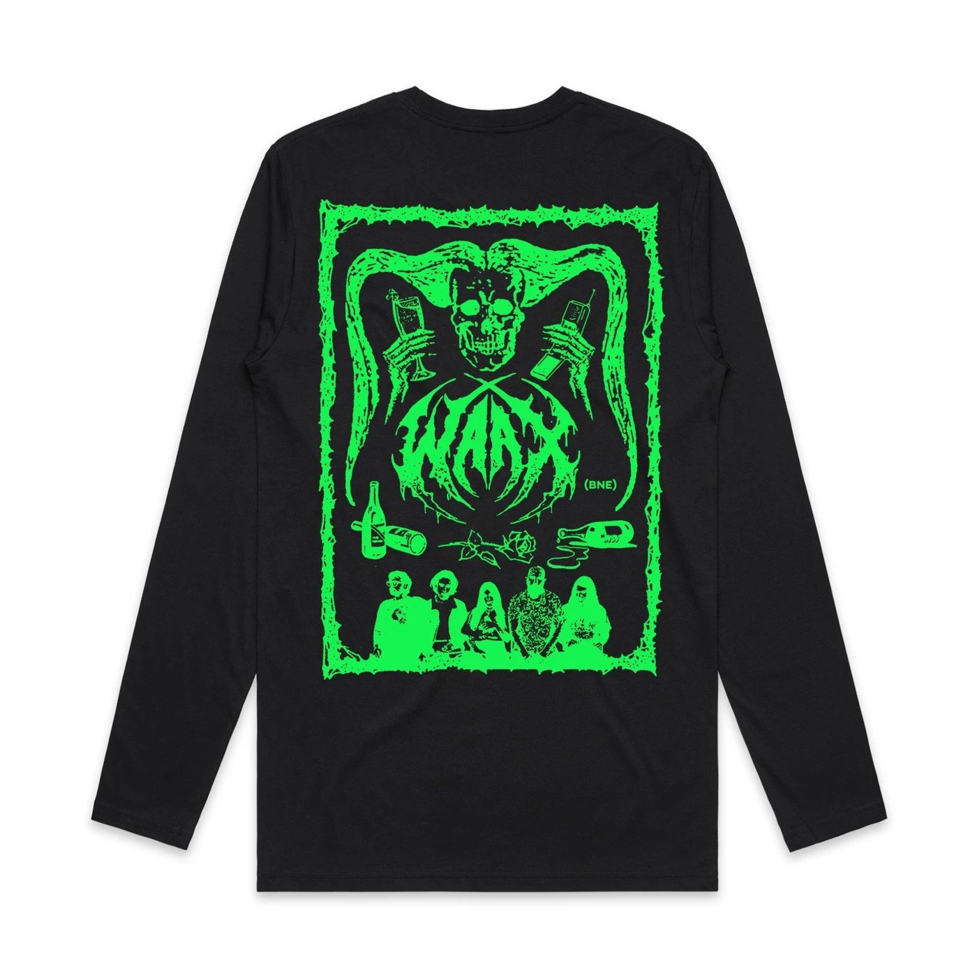 WAAX Old School Death Metal Logo Longsleeve (Black)