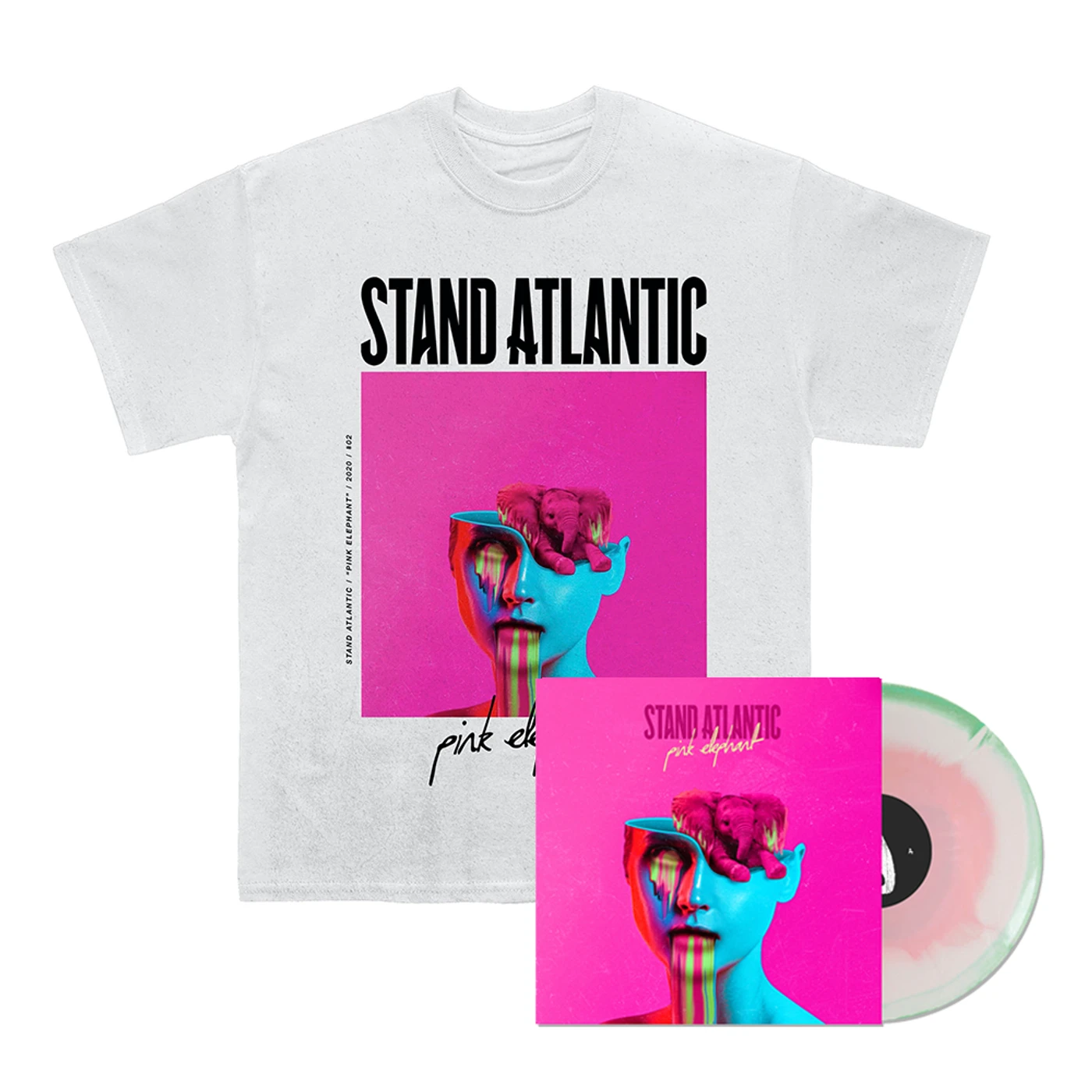 Stand Atlantic Pink Elephant LP (Hate Me Sometimes) + Pink Elephant Tee (White)
