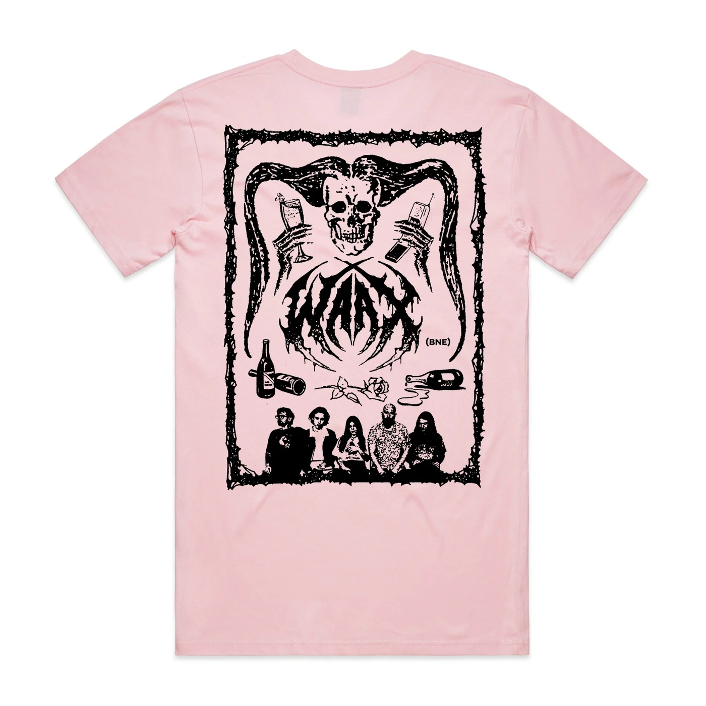 WAAX Old School Death Metal T-shirt (Pink)