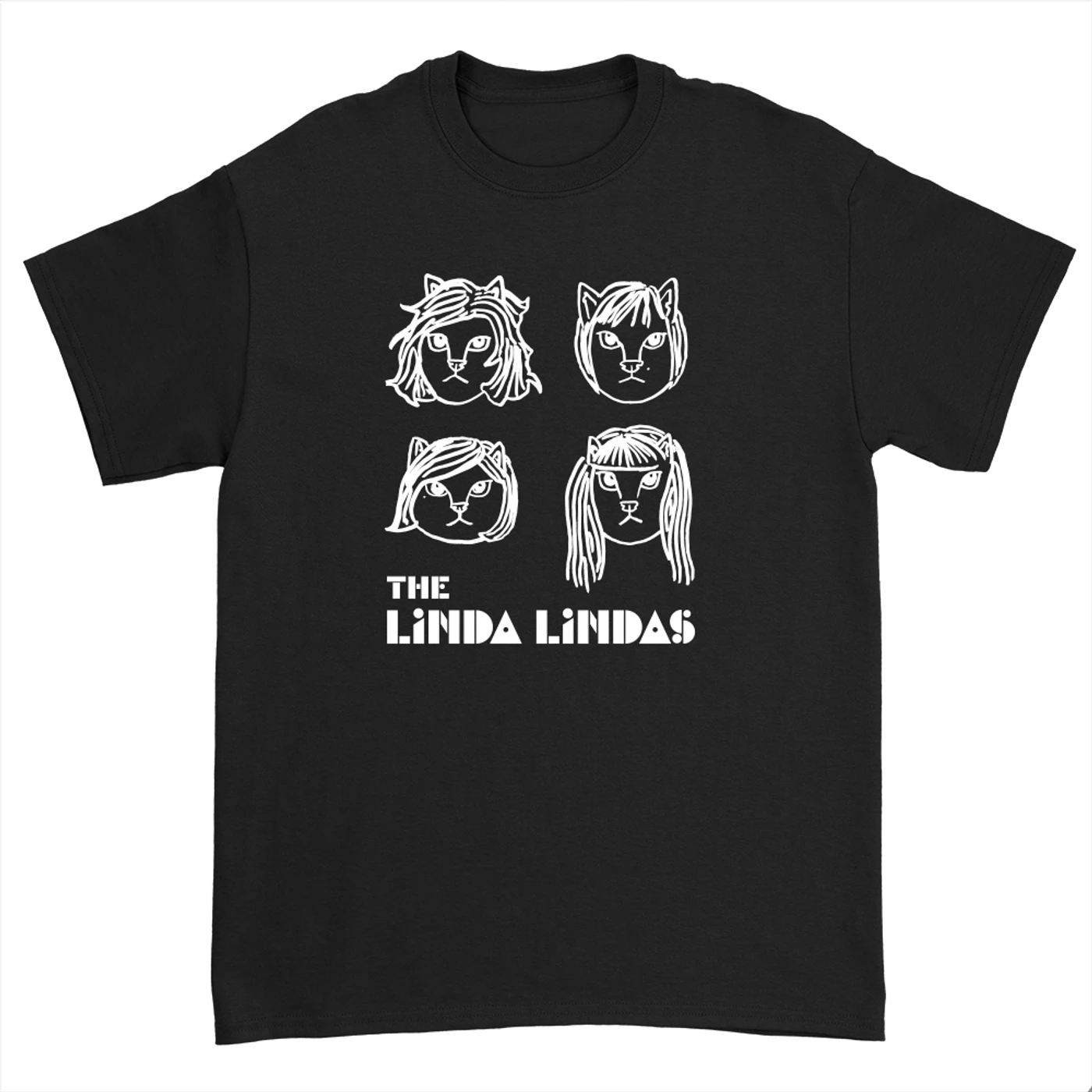 The Linda Lindas Cats! T-Shirt (Black)