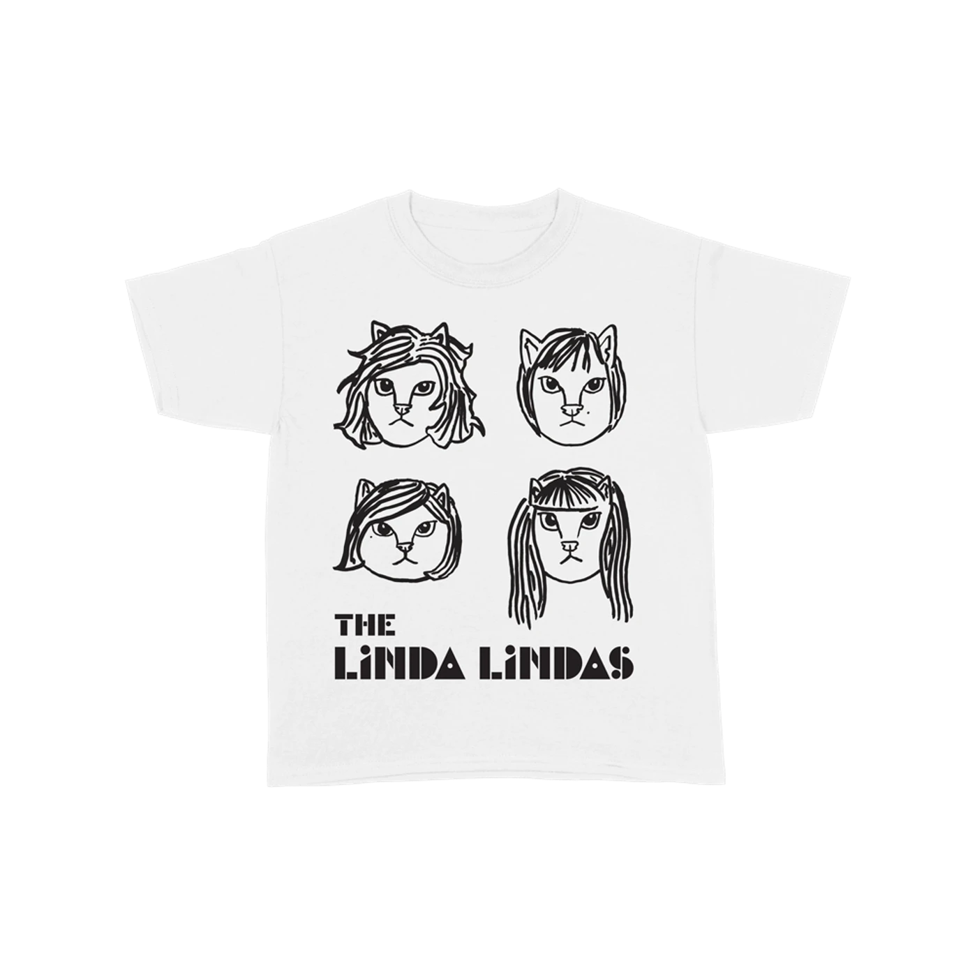The Linda Lindas Cats! Youth T-Shirt (White)