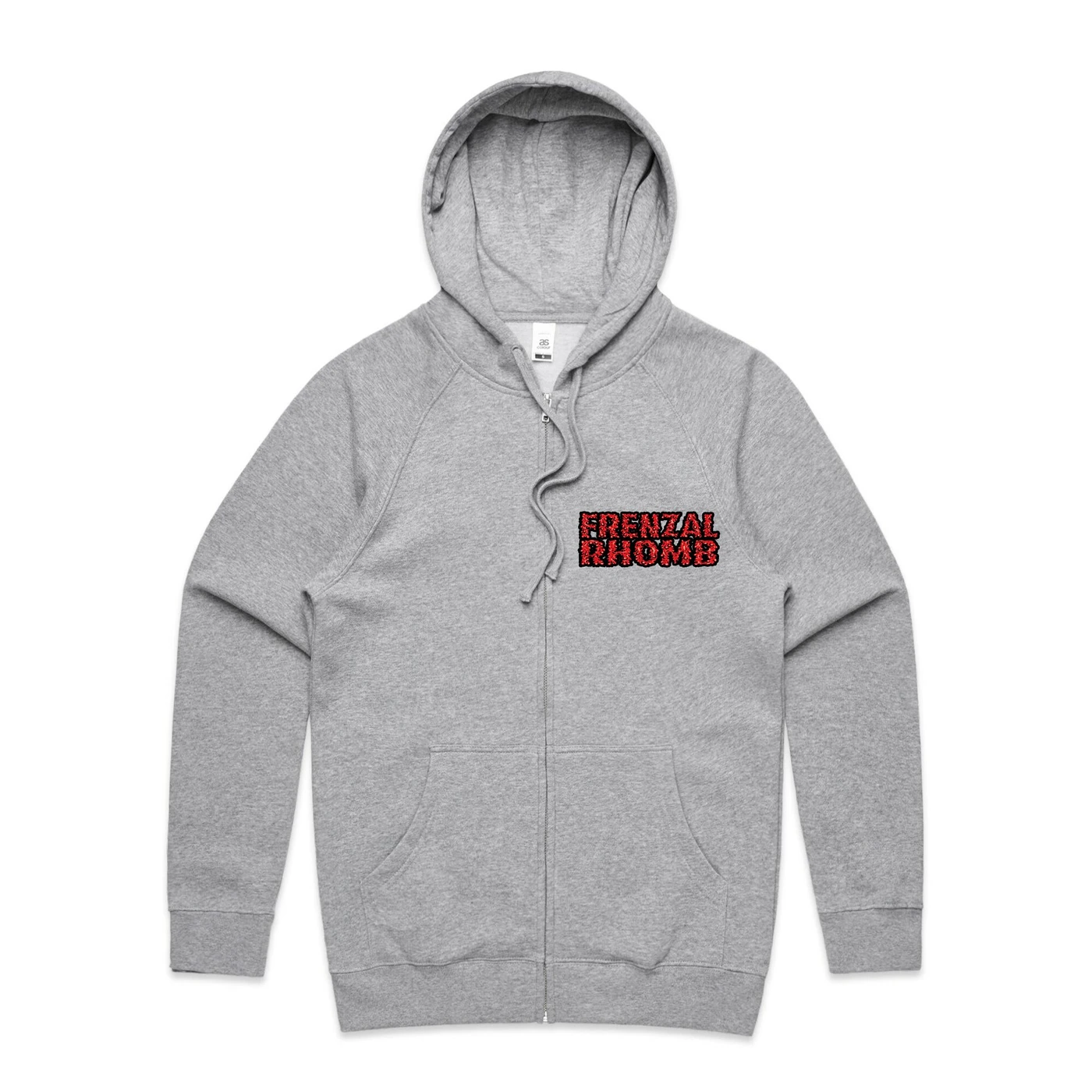 Frenzal Rhomb Red Logo Zip Hoodie (Grey)
