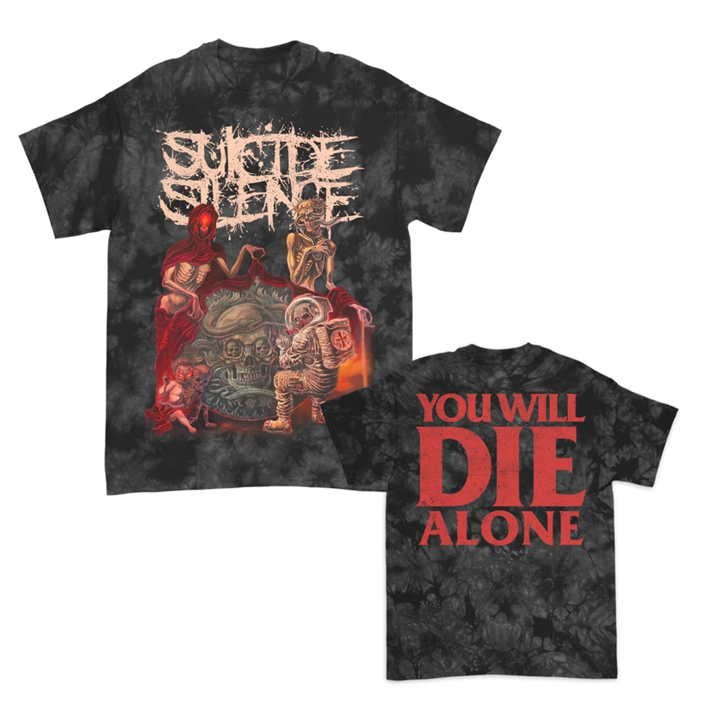 Suicide Silence You Will Die Alone T-Shirt (Crystal Dye)