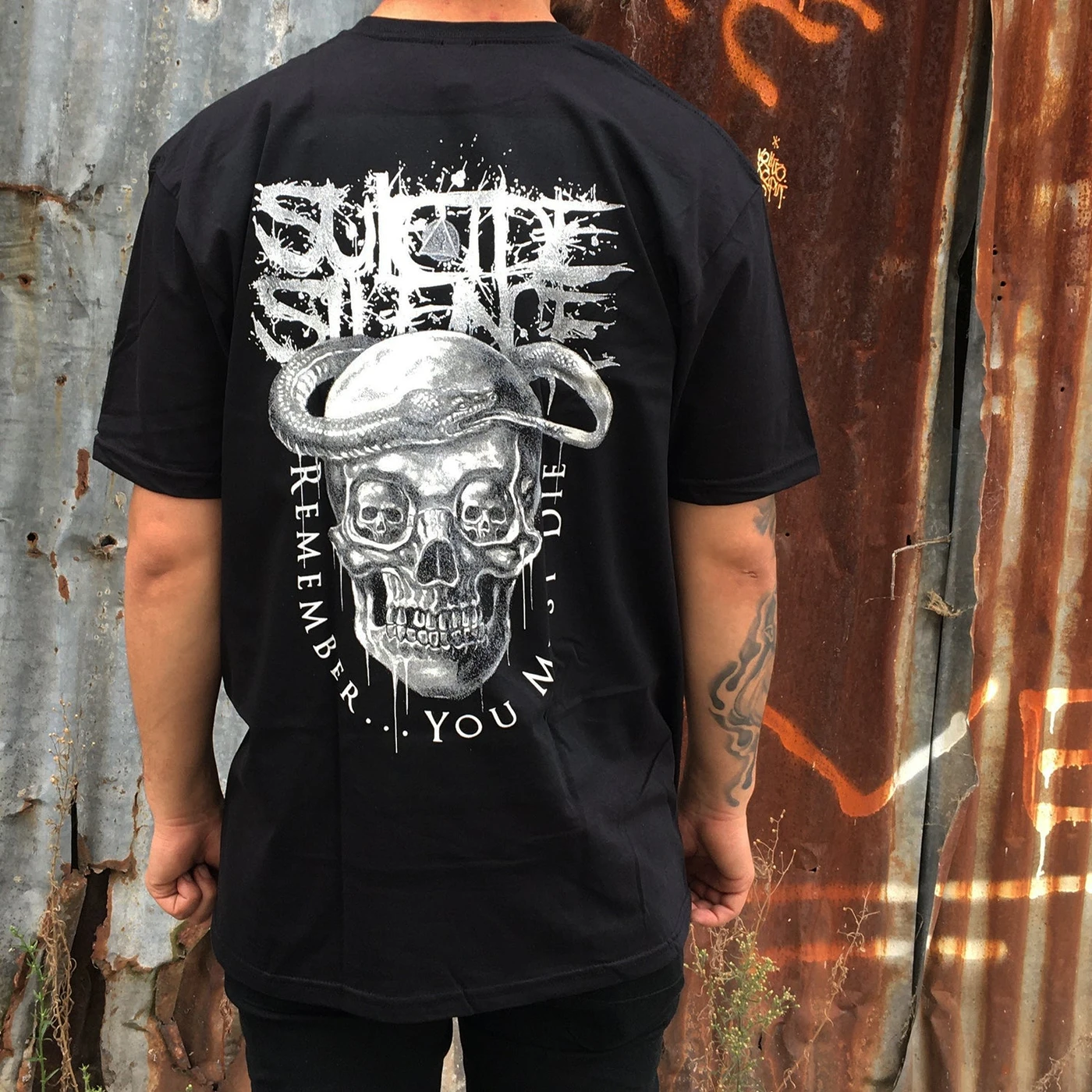 Suicide Silence RYMD Skull Snake T-Shirt (Black)