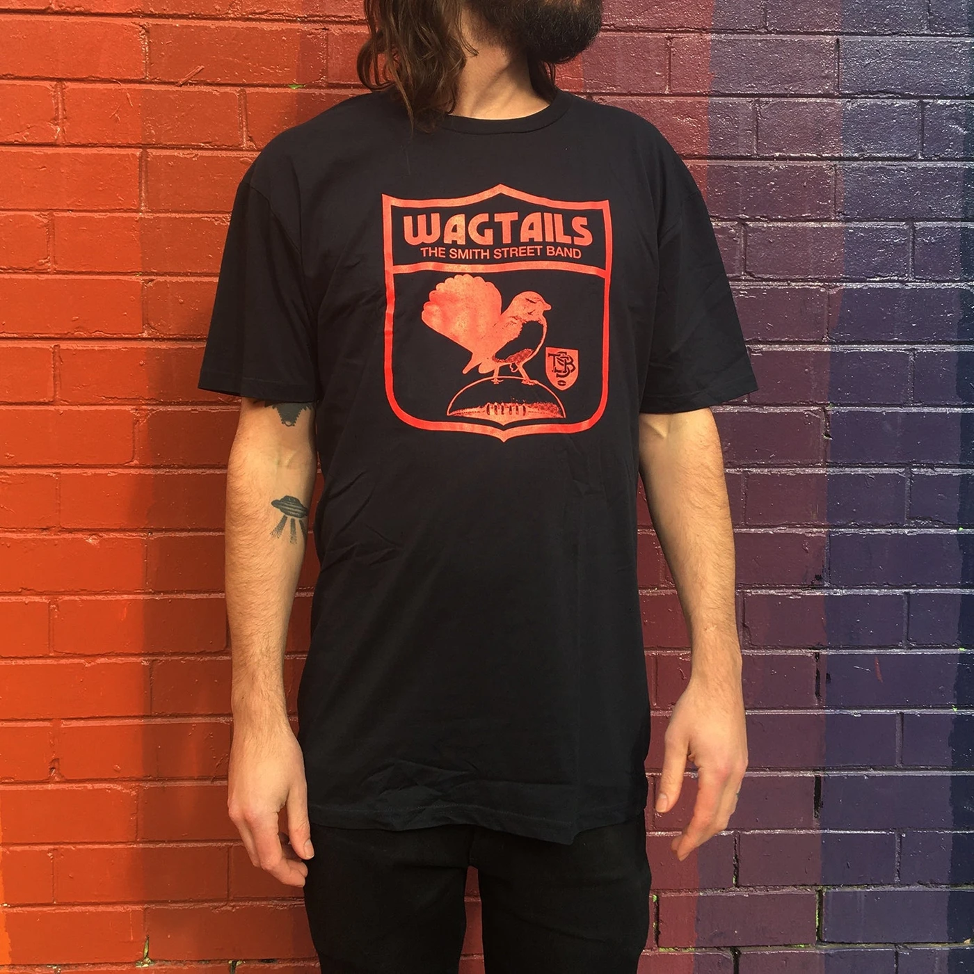 The Smith Street Band Wagtails Tee (Navy w/ Red Print)