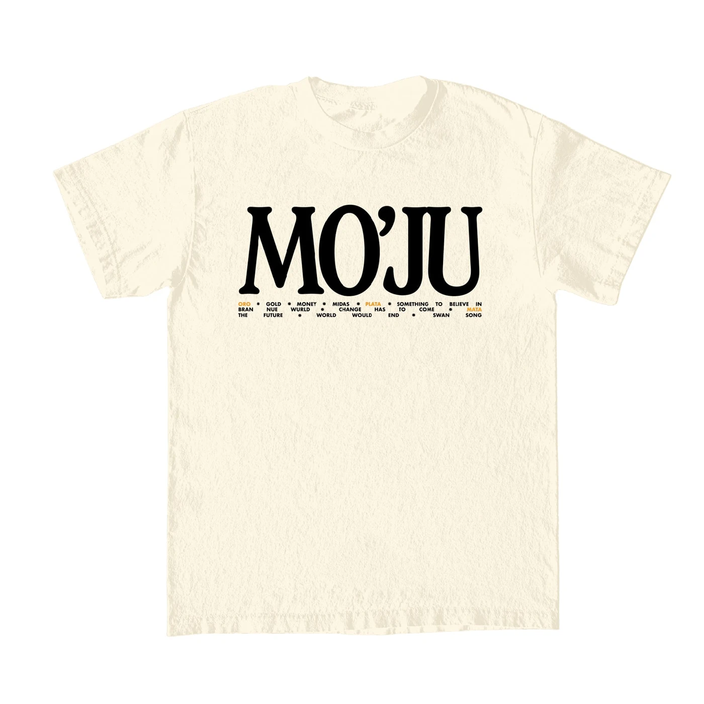 MOJO JUJU Tracklist T-Shirt (Natural) + Download