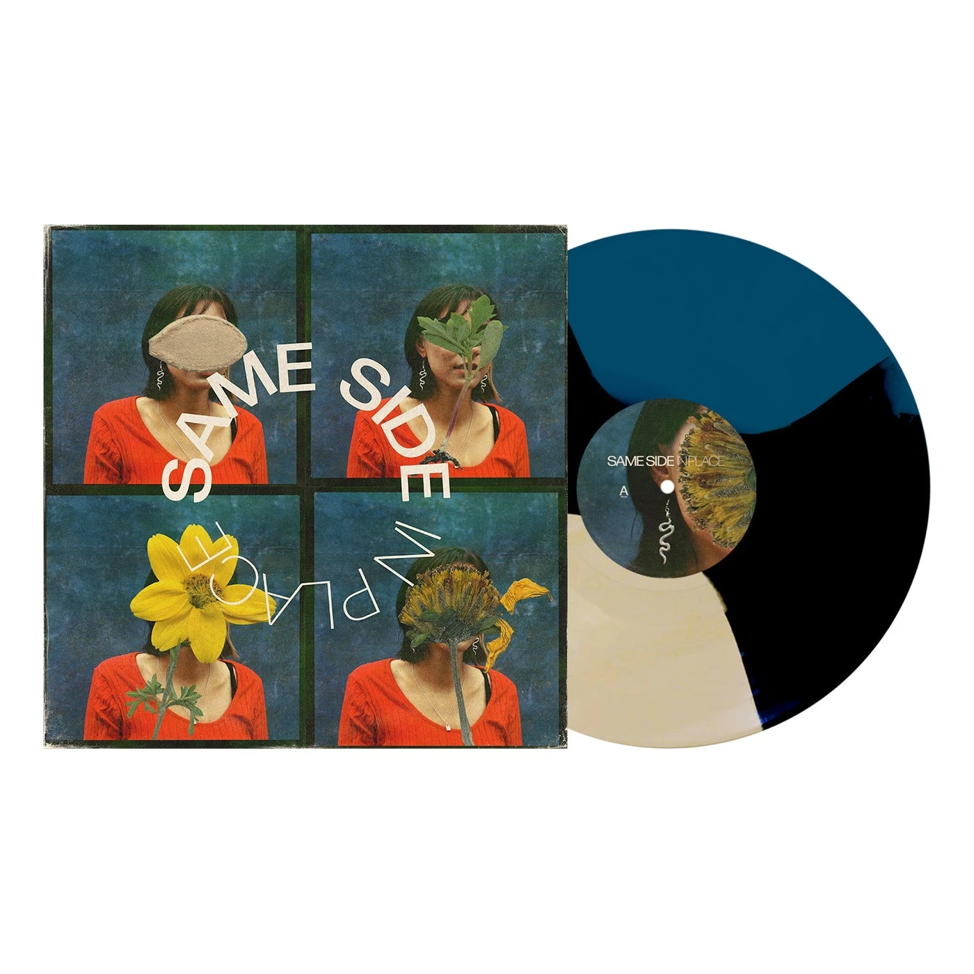 Same Side In Place 12" Vinyl (Blue / Black / Cream Tri-Stripe)