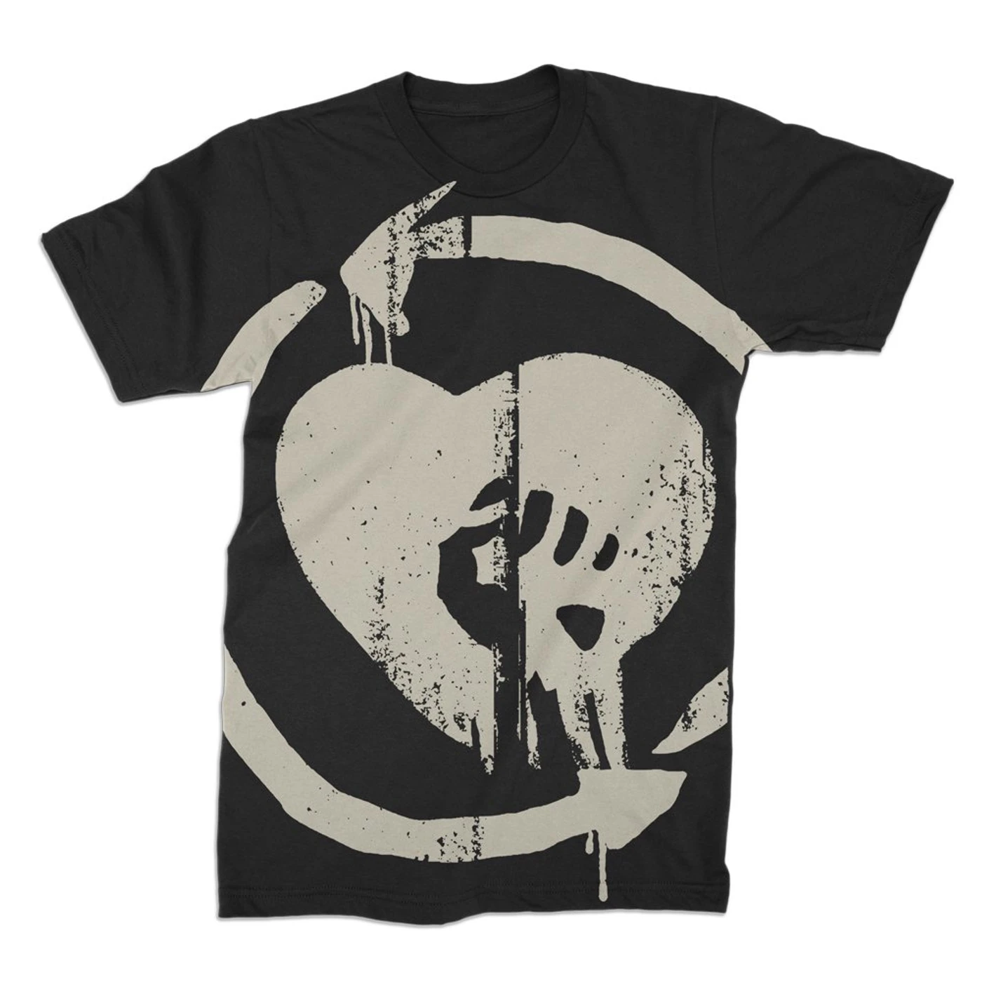 Rise Against Oversized Discharged HeartFist Tee (Black)