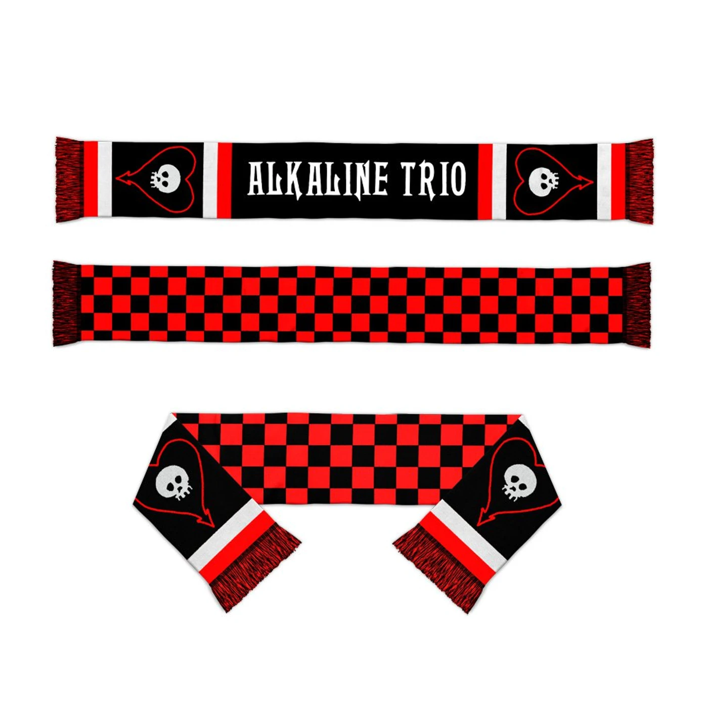 Alkaline Trio Heartskull Checker Scarf