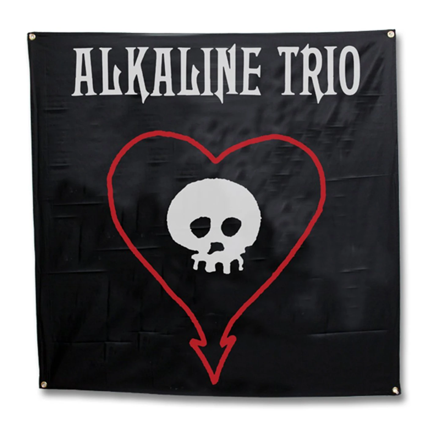 Alkaline Trio Heart Skull Flag