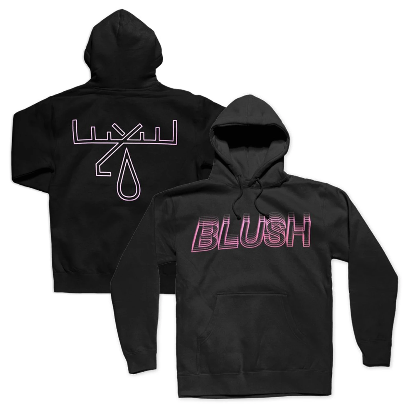 Moose Blood Blush Pullover Hoodie (Black)