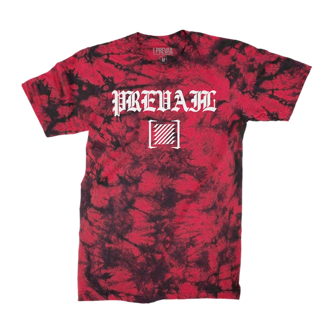 I Prevail Old English Trauma Acid Wash Tee (Black/Red)